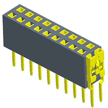 2.00mmFemale Header Dual Row 180° four bread /sealing